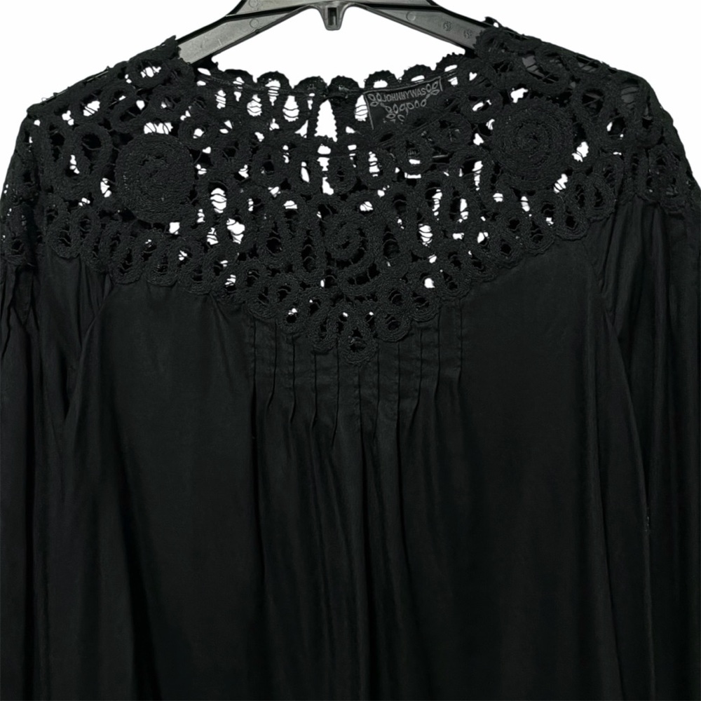 JOHNNY WAS Black Long Sleeve Cielito Modal Blouse XS - Picture 5 of 12
